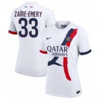 Camisa de time de futebol Paris Saint-Germain Warren Zaire-Emery #33 Replicas 2º Equipamento Feminina 2024-25 Manga Curta